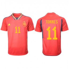 Spanien Ferran Torres #11 Hemmatröja VM 2022 Kortärmad